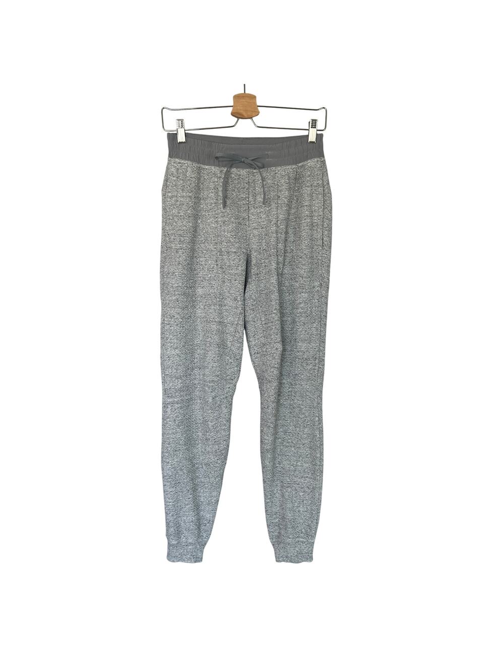 Lululemon At Ease Jogger Men's Size S Gray Waffle Textured Drawstring Slim Pants